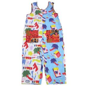 NWT Nooworks Garden Suit in Leftover Scraps Print Stretch Cotton Jumpsuit L